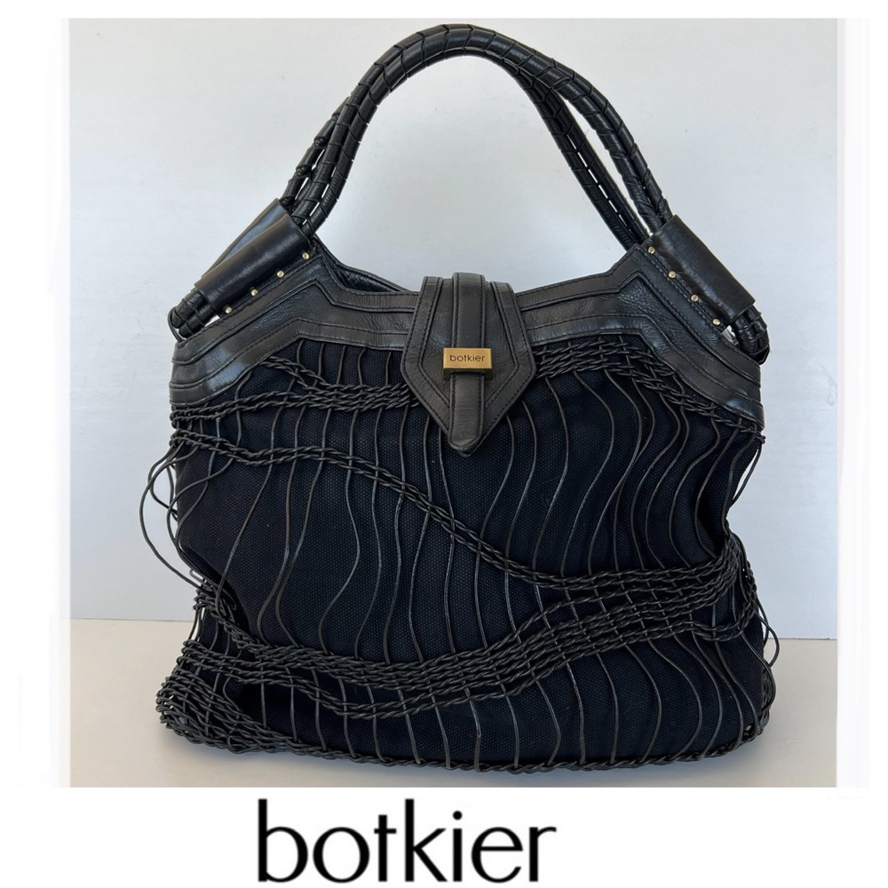 Botkier Black Woven Tote Bag